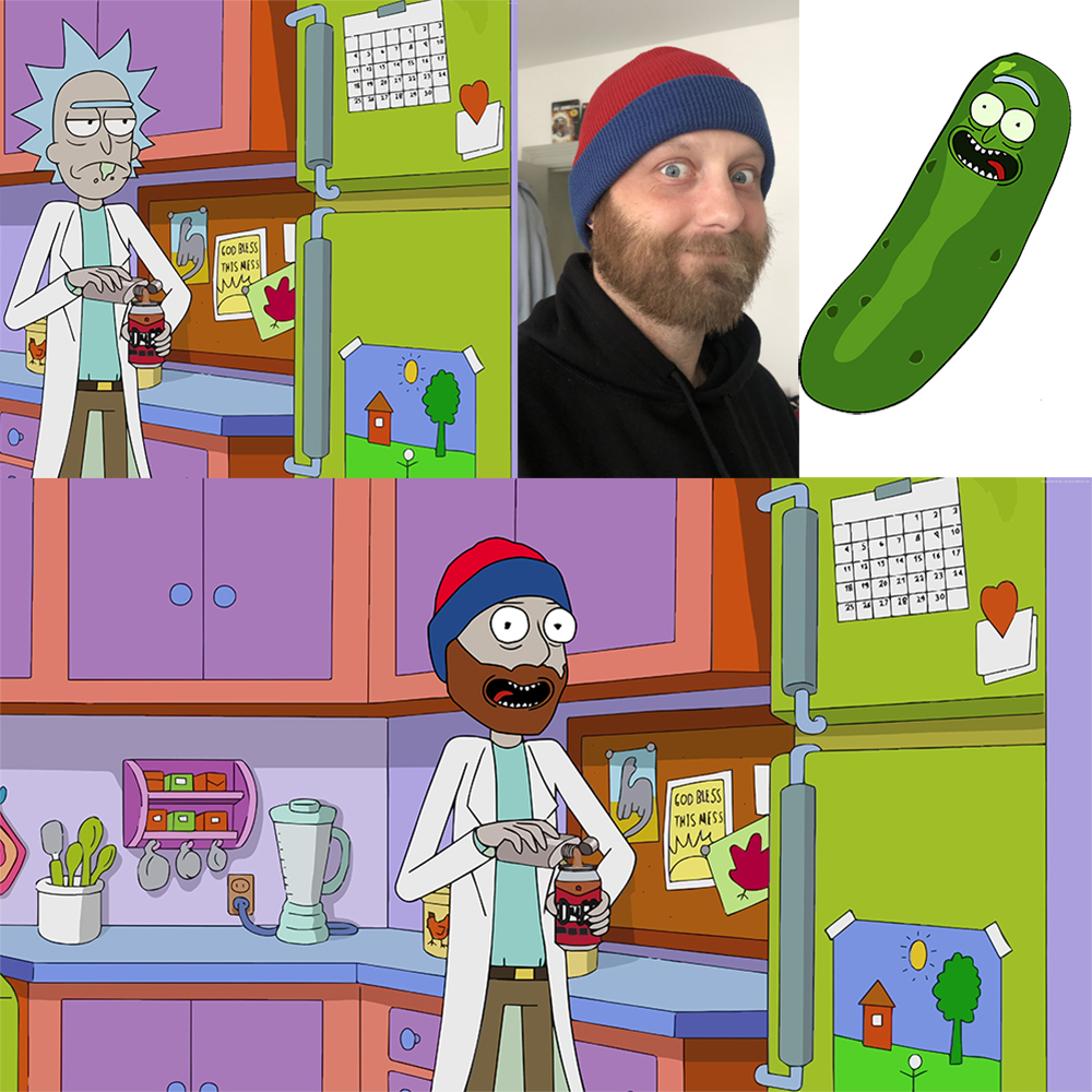 Friend Goose as Rick Sanchez