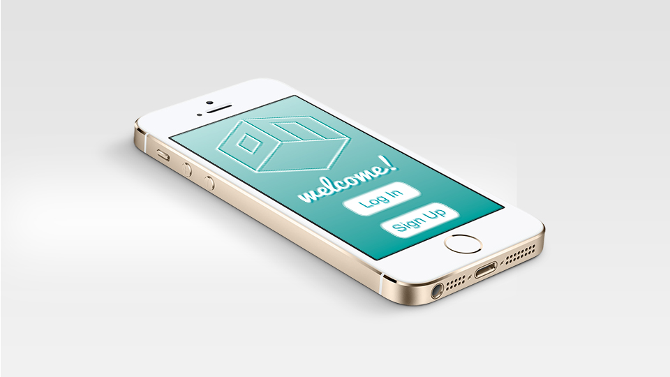 Roomy Welcome Page iPhone Mockup